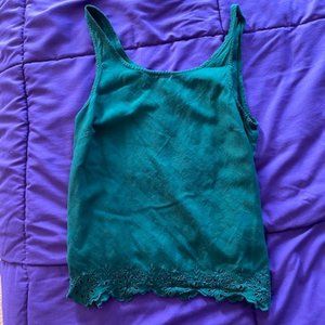 Women Divided Green Tank Top - US 2